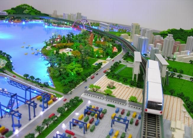 比如县港口沙盘